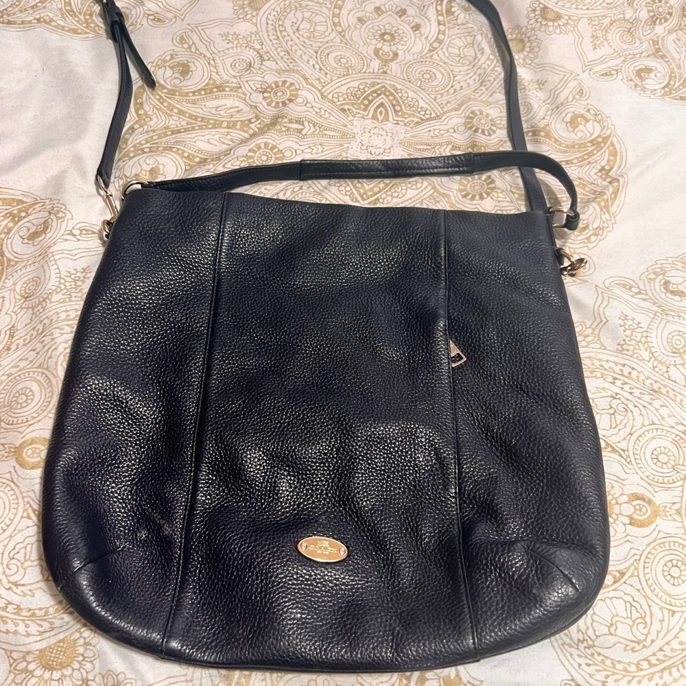Coach Black and Blue Crossbody Bag with Sleek Design